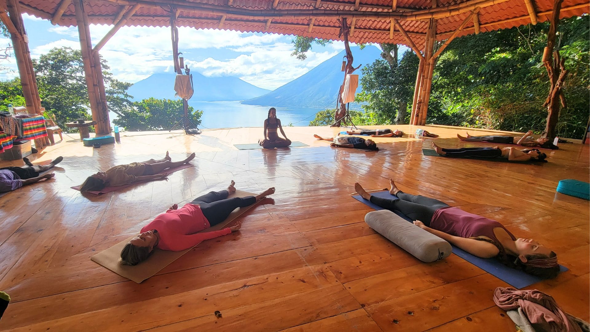 The open-air shala at Arco Isis